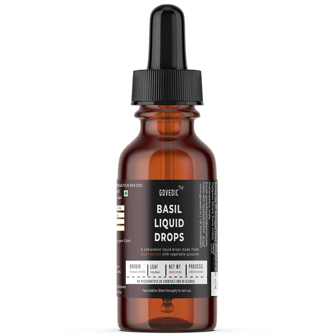 buy govedic basil liquid drops holy basil tulsi online