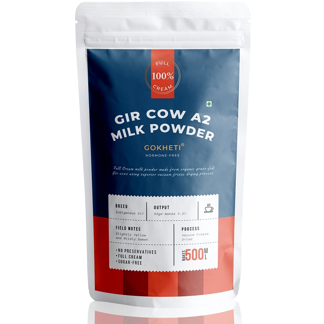 Buy A2 Milk Powder Full Cream Online From Desi Gir Cow by Gokheti