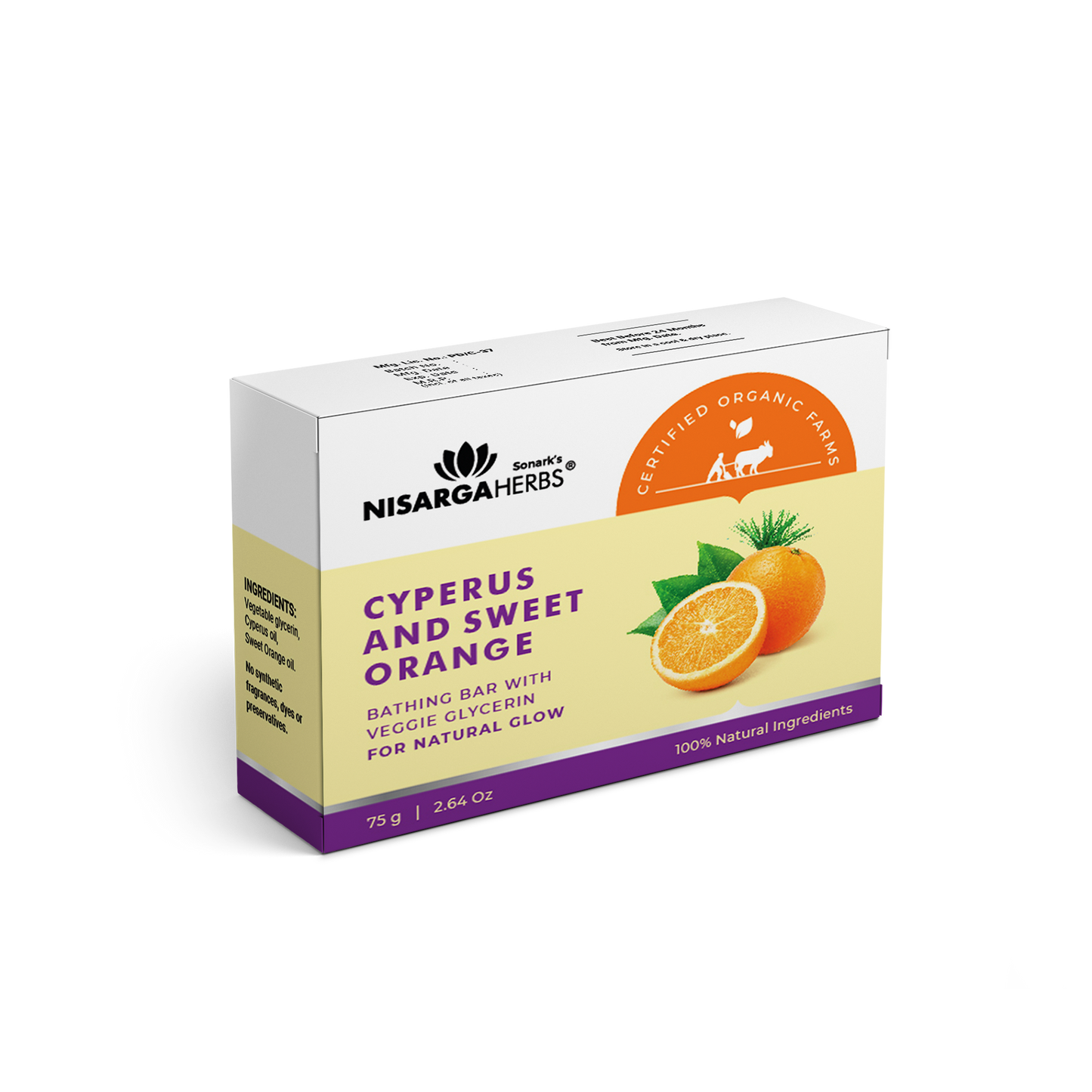 Cyperus & Sweet Orange Soap - Gently cleanses and adds a natural glow