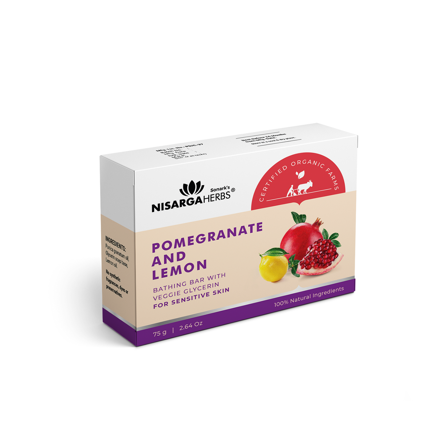 Pomegranate & Lemon Soap - Gentle cleansing action for sensitive skin