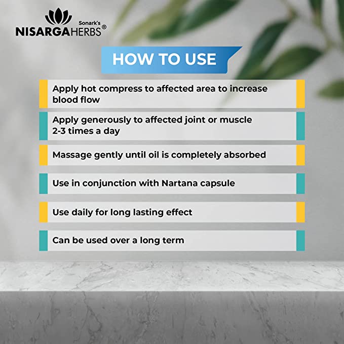 Nartana Oil - Ayurvedic massage oil to relieve joint and muscle pain