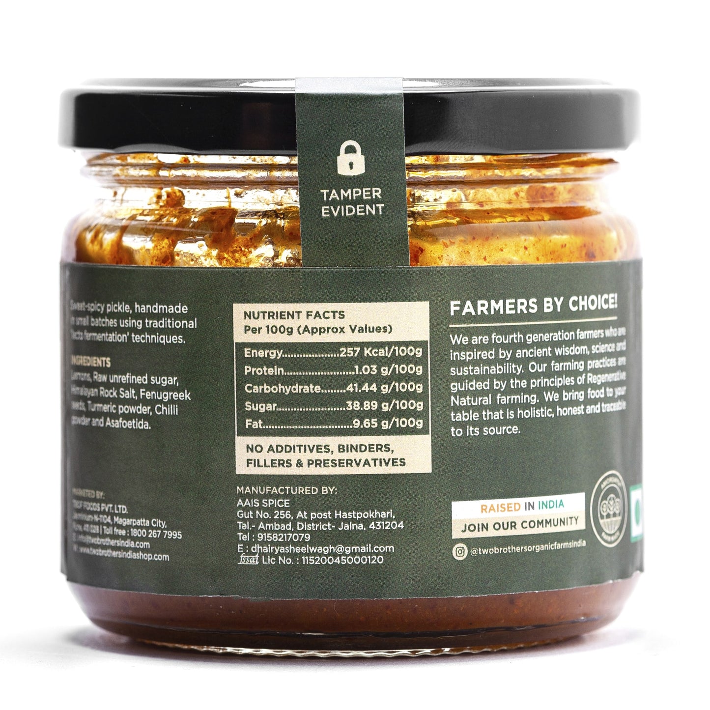 Buy Amorearth Lemon Pickle - Two brothers organic farm online