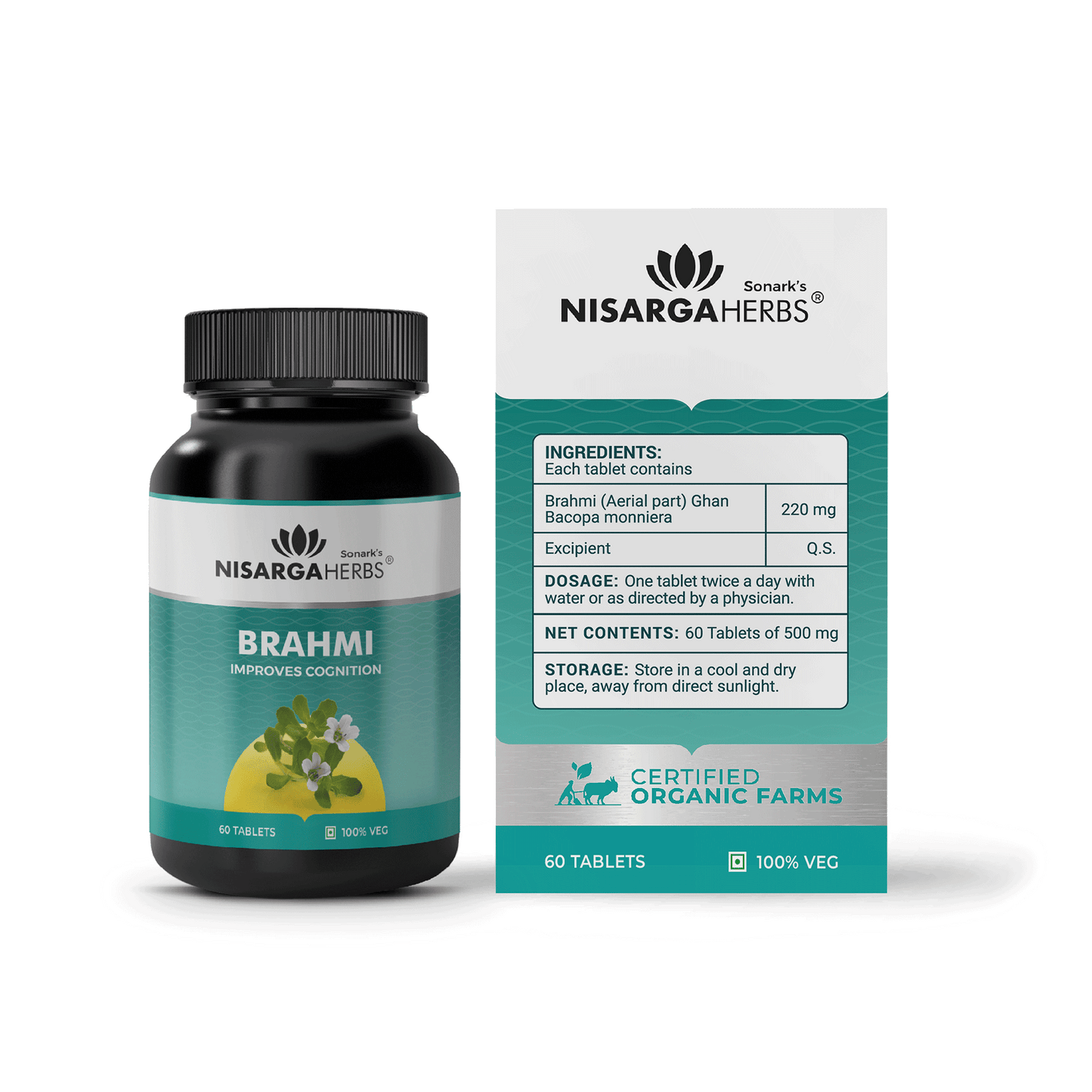 Brahmi Tablet - Potent brain tonic to help reduce stress