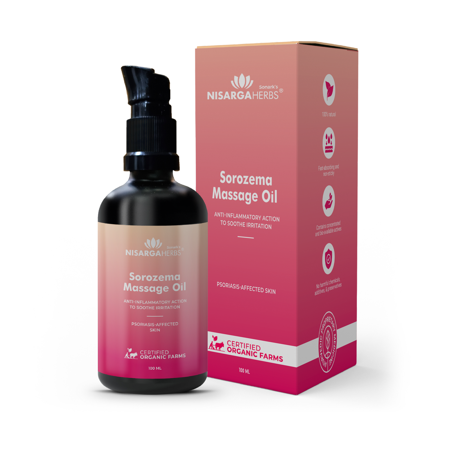 Sorozema Massage Oil - Aids relief of Psoriasis flare ups