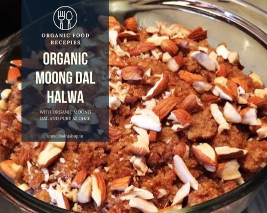 Organic Moong Dal Halwa with Desi Ghee