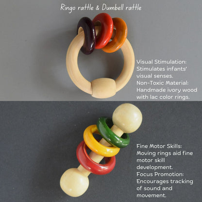 Ringo rattle & dumbell rattle