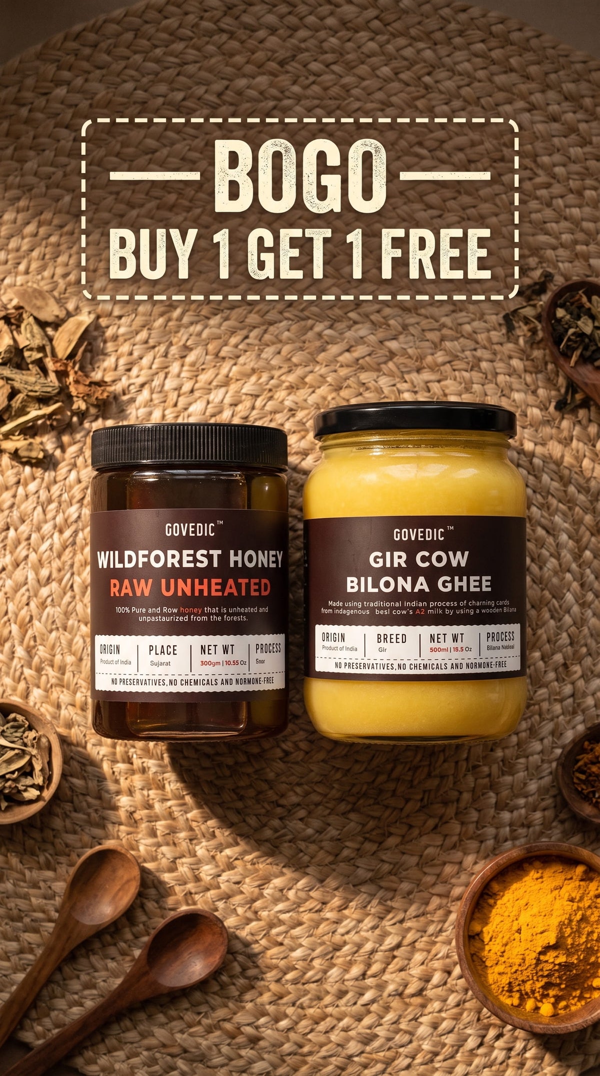 Govedic Ghee + Raw Honey Bundle