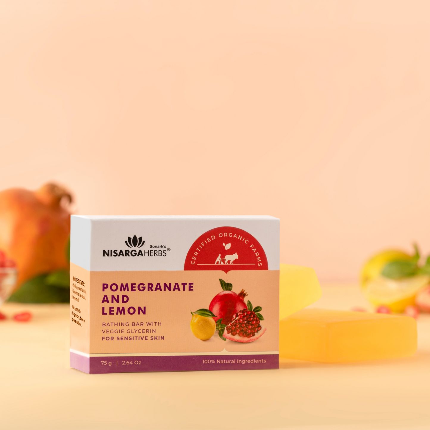 Pomegranate & Lemon Soap - Gentle cleansing action for sensitive skin