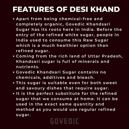Govedic Organic Khandsari Sugar Light Muscovado in USA