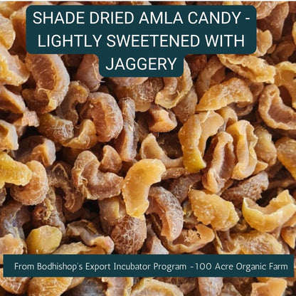 Shade Dried Amla Candy - Lightly Sweetened with Organic Jaggery