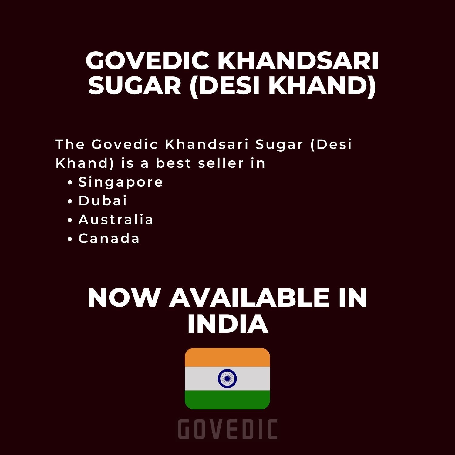 Govedic Organic Khandsari Sugar Light Muscovado in Australia