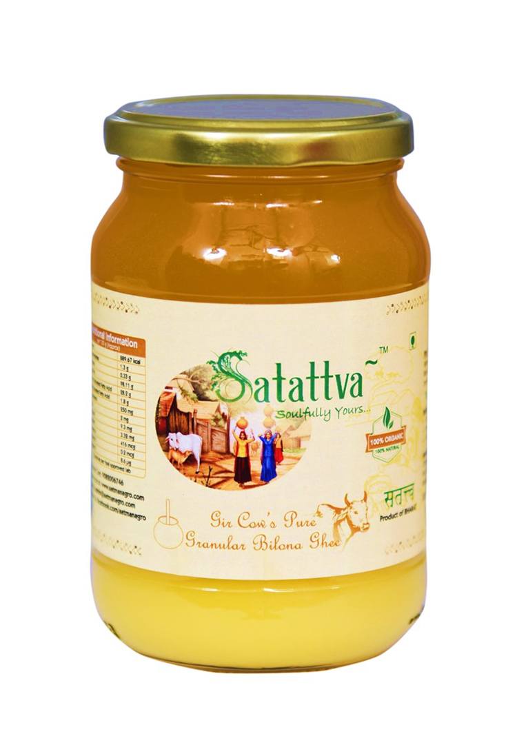 Satattva Ghee - 1000 ml made from Gir Cow A2 Milk using Ayurvedic Process