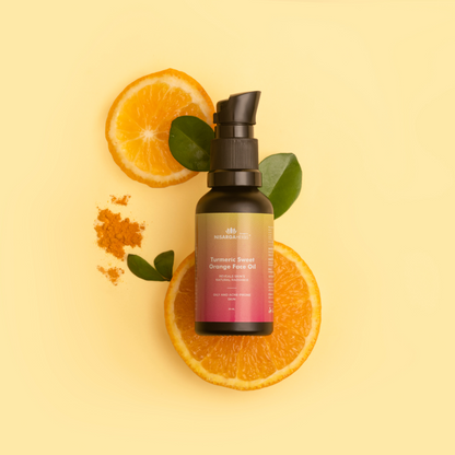 Nisarga Herbs Turmeric Sweet Orange Face Oil - Rejuvenative, non-sticky formula for oily skin