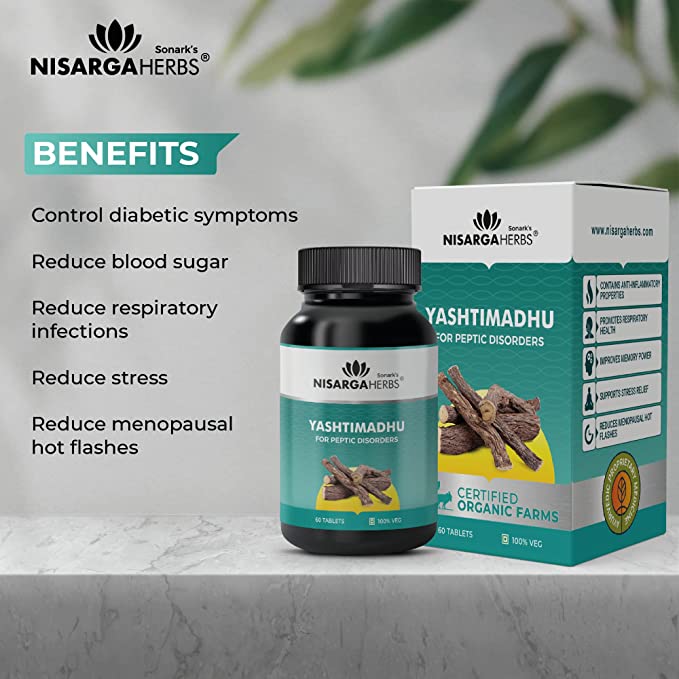 Yashtimadhu Tablet - Helps with respiratory issues and digestive ailments