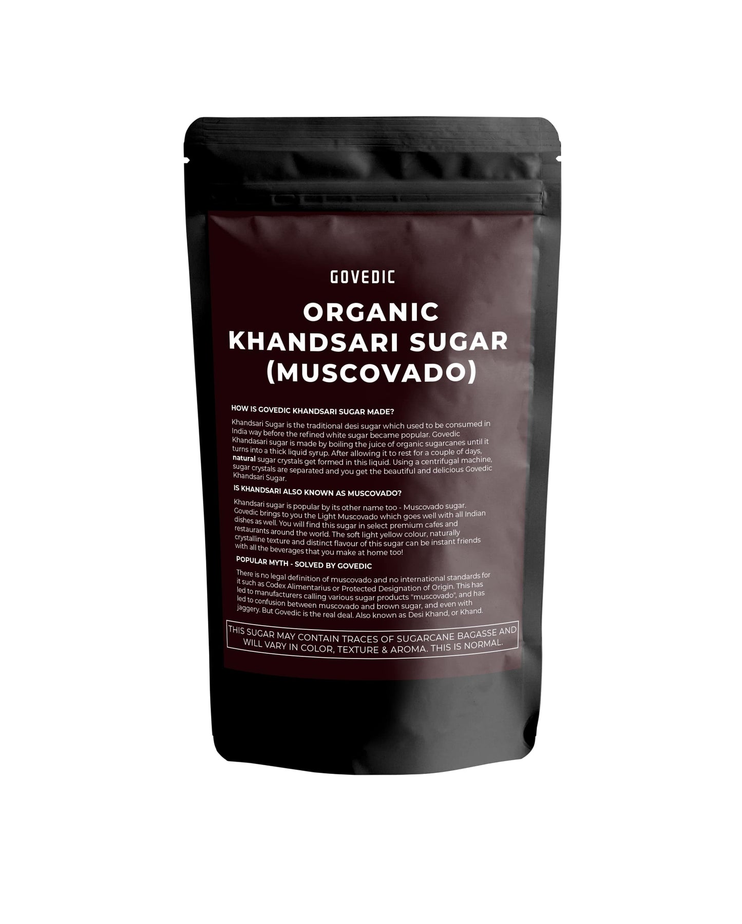 Govedic Organic Khandsari Sugar Light Muscovado in Singapore