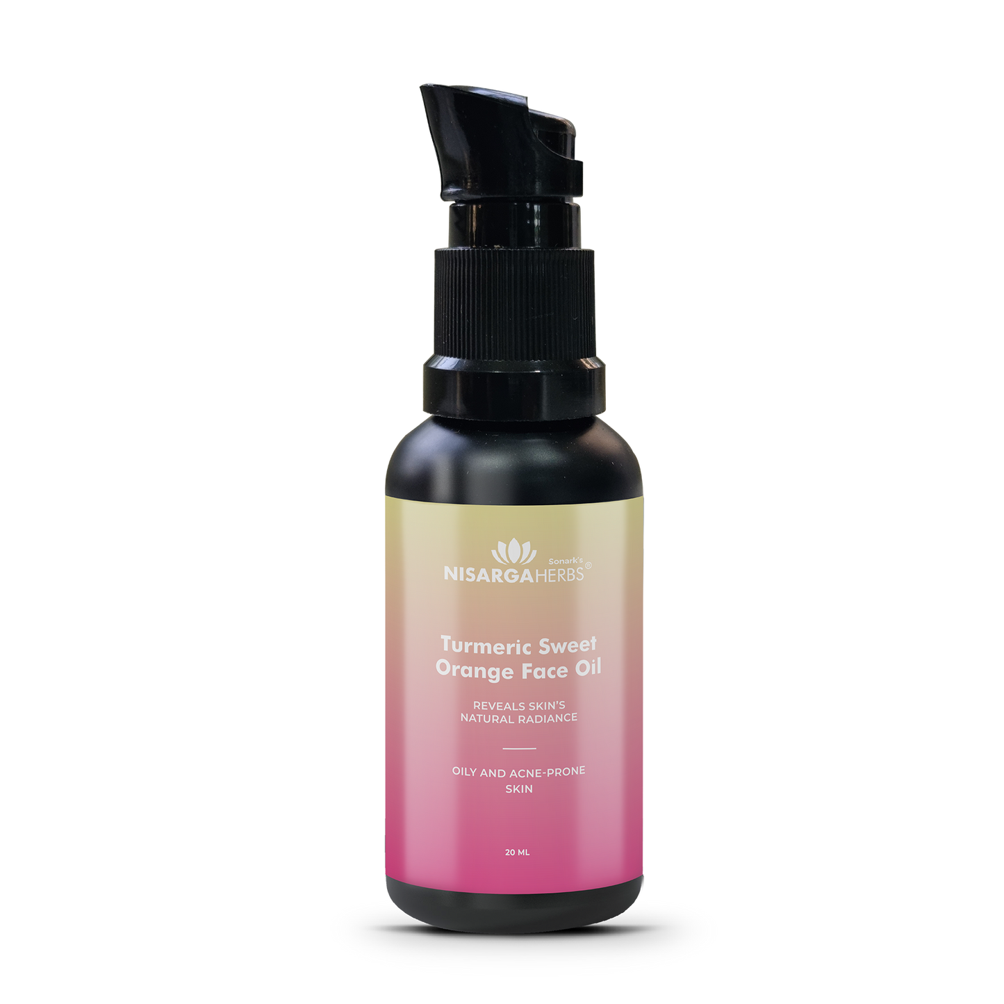 Nisarga Herbs Turmeric Sweet Orange Face Oil - Rejuvenative, non-sticky formula for oily skin
