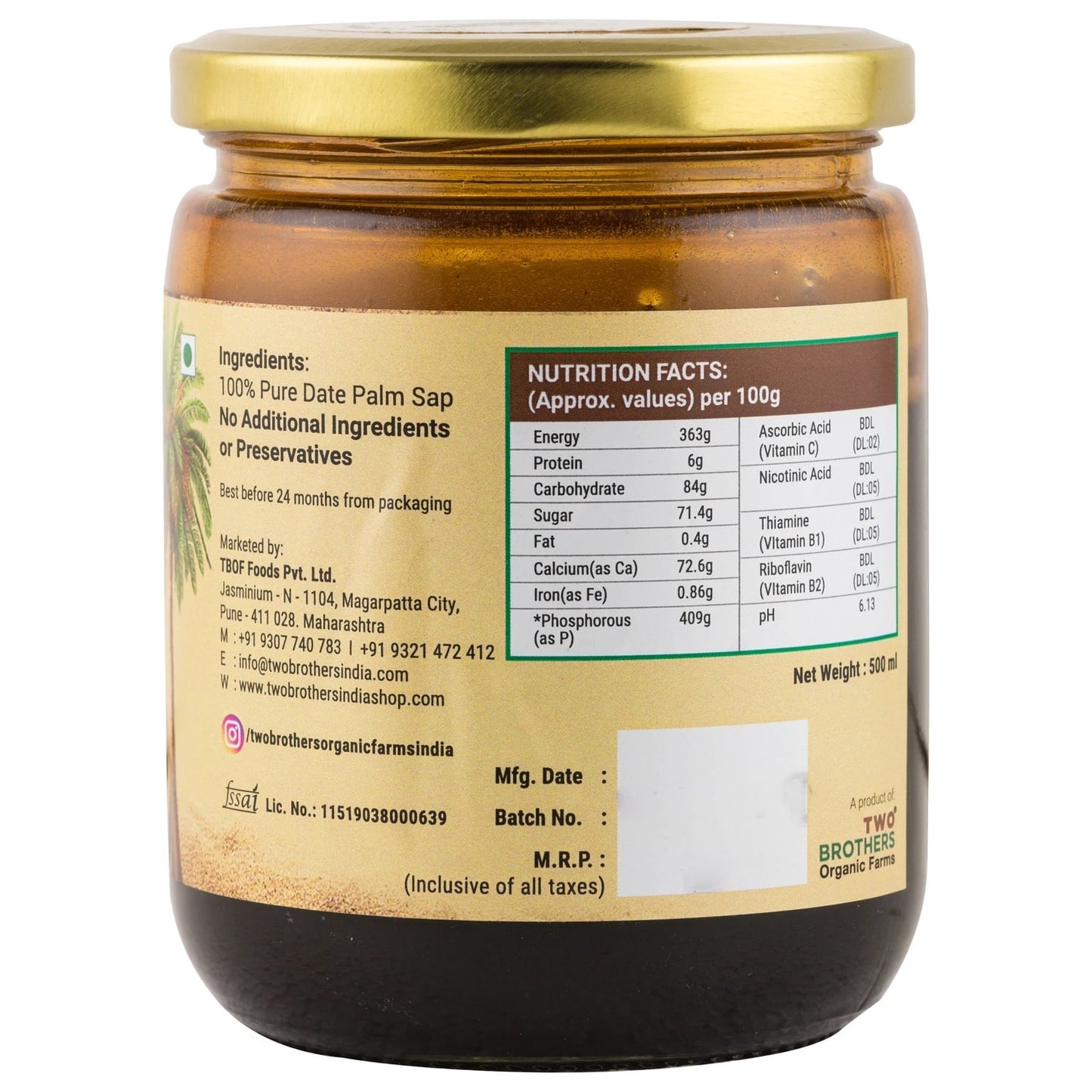 Two Brothers Natural Liquid Date Palm Jaggery