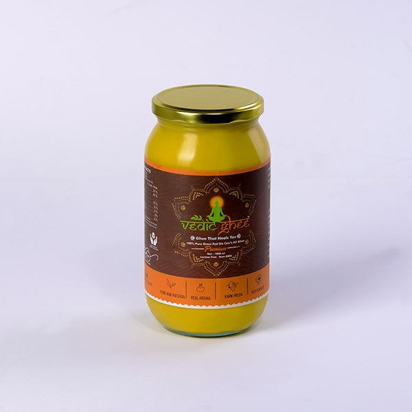 Kesariya Ghee - 1000 ml made from Gir Cow A2 Milk using Ayurvedic Process 