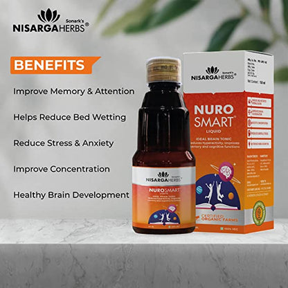 Nurosmart Syrup - Ayurvedic brain tonic to reduce hyperactivity and improve concentration in kids